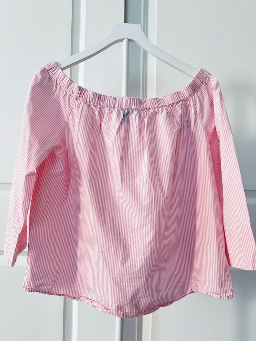 Juniors Forever 21 3/4 Sleeve Pink Off-Shoulder Blouse Size L Juniors